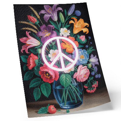 Lienzo decorativo moderno Un colorido ramo de flores, símbolo de paz.