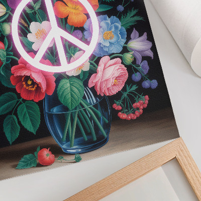 Lienzo decorativo moderno Un colorido ramo de flores, símbolo de paz.