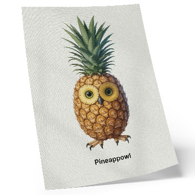 Póster Una combinación fantasiosa de piña y búho.