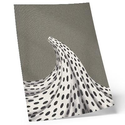 Lienzo decorativo moderno Patrón minimalista de puntos negros sobre fondo beige