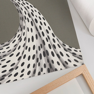 Lienzo decorativo moderno Patrón minimalista de puntos negros sobre fondo beige