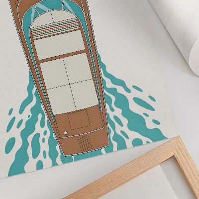 Lienzo decorativo moderno La elegancia de un yate, líneas, simetría, minimalismo.