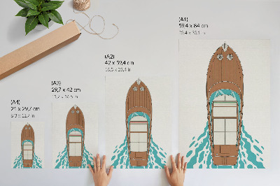 Lienzo decorativo moderno La elegancia de un yate, líneas, simetría, minimalismo.
