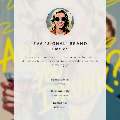 Póster Una mujer en una pose clásica con una inscripción irónica.