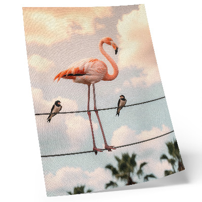 Lienzo decorativo moderno Las nubes del cielo de los flamencos se tragan naturalmente