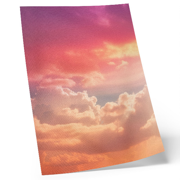 Lienzo decorativo moderno Nubes de tonos pastel, puesta de sol tranquila