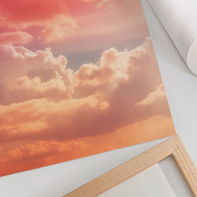 Lienzo decorativo moderno Nubes de tonos pastel, puesta de sol tranquila