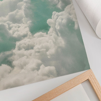 Póster Nubes en el cielo azul, paz, armonía