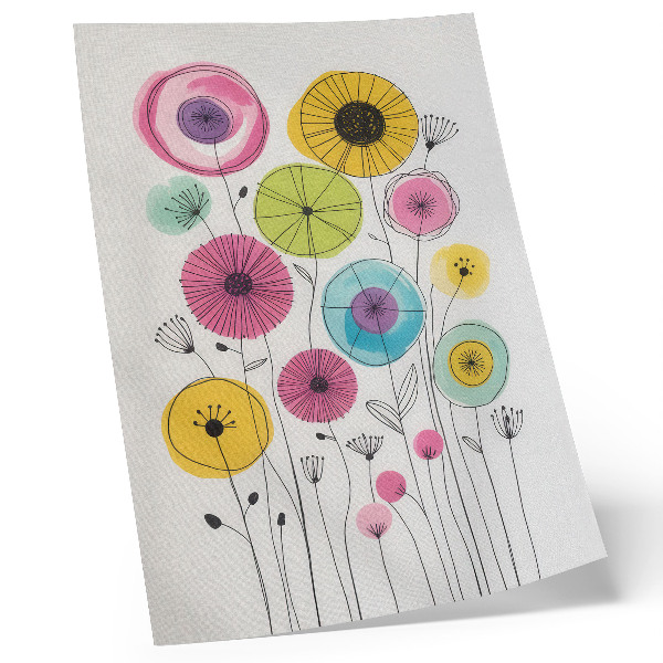Lámina artística de alta calidad Flores coloridas, alegría al estilo moderno