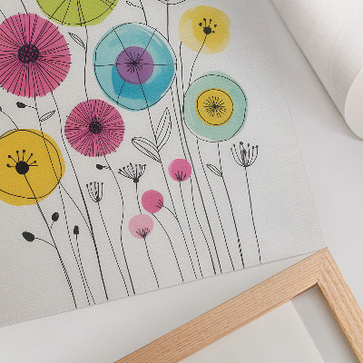 Lámina artística de alta calidad Flores coloridas, alegría al estilo moderno