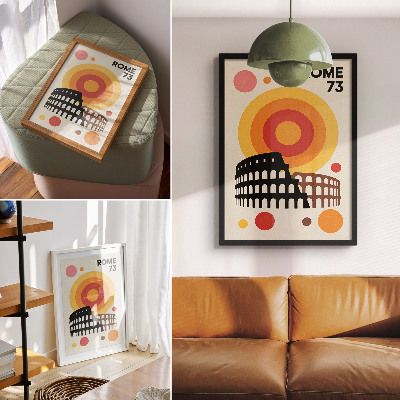 Lámina artística de alta calidad Círculos artísticos retro del Coliseo