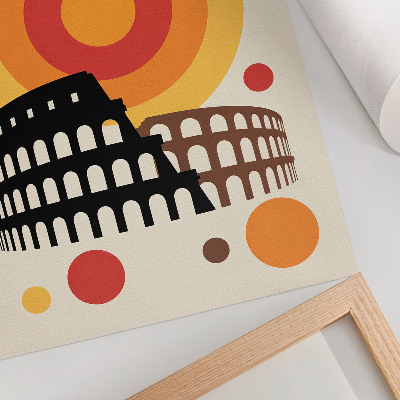Lámina artística de alta calidad Círculos artísticos retro del Coliseo