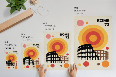 Lámina artística de alta calidad Círculos artísticos retro del Coliseo