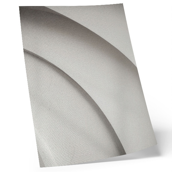 Póster con colores saturados Una composición minimalista con curvas blancas.
