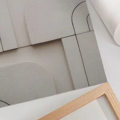 Póster con diseño de formas geométricas de elegancia moderna