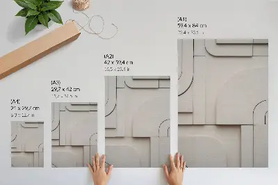 Póster con diseño de formas geométricas de elegancia moderna