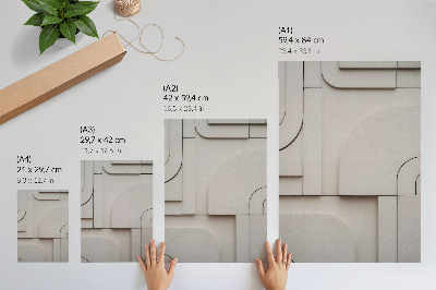Póster Las formas geométricas componen con elegancia moderna.