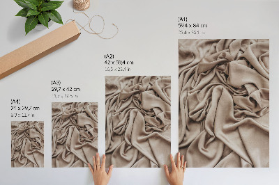 Lámina artística de alta calidad con acabado en color beige, pliegues delicados y ambiente acogedor