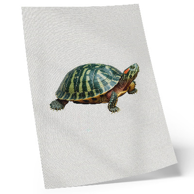 Lámina artística de tortuga verde con detalles en armonía con la naturaleza