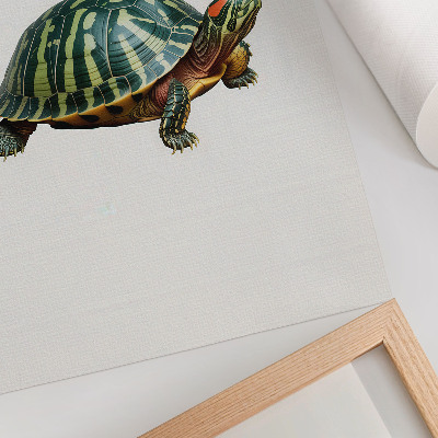 Lámina artística de tortuga verde con detalles en armonía con la naturaleza