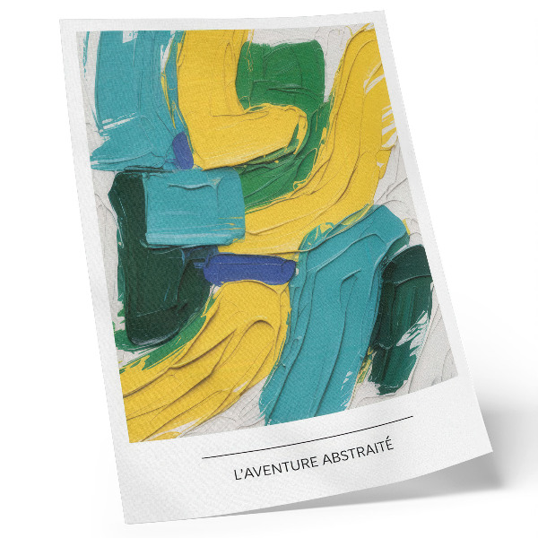 Póster Colores enérgicos, abstracción dinámica.