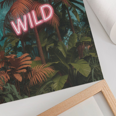Lámina artística de alta calidad Hojas tropicales letrero de neón frescura