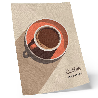 Lienzo decorativo moderno Taza de café de colores cálidos minimalista