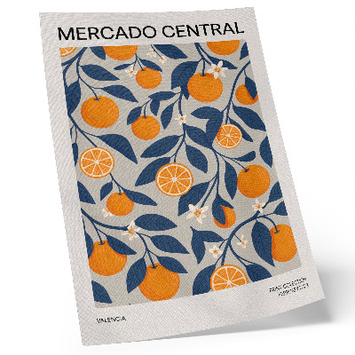 Lienzo decorativo moderno Fondo gris anaranjado hojas oscuras estilo moderno