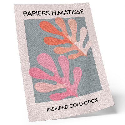 Lámina artística de alta calidad Hojas geométricas inspiradas en Matisse, coloridas