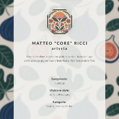 Lienzo decorativo moderno Motivos florales retro sin complicaciones.