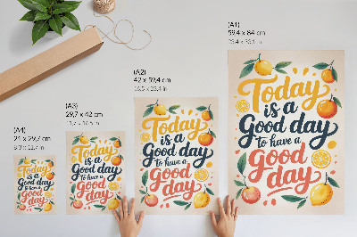 Póster Letras de cítricos coloridas de estilo moderno