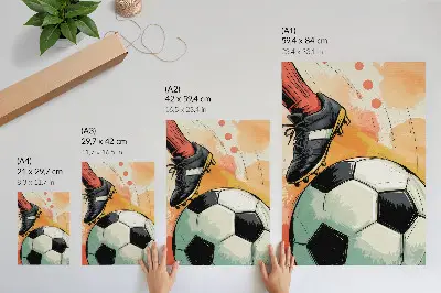 Lienzo decorativo moderno con toque deportivo, colores preciosos y composición dinámica