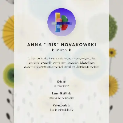 Póster flores blancas con letras rosas y contraste verde