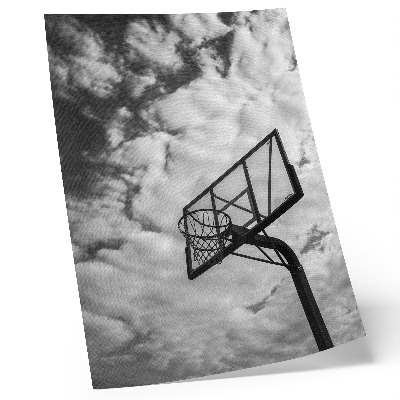 Póster Nubes de cielo contrastantes, cesta de vida urbana