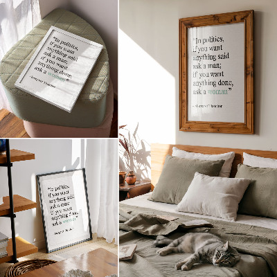 Lienzo decorativo moderno Cita minimalista que inspira simplicidad