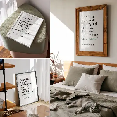 Lienzo decorativo moderno con cita minimalista de inspiración sencilla
