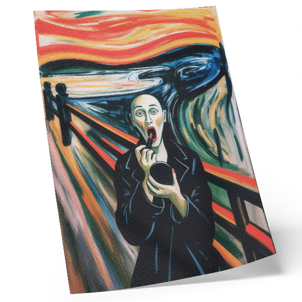 Lienzo decorativo moderno Figura expresiva, colores vivos, líneas dinámicas