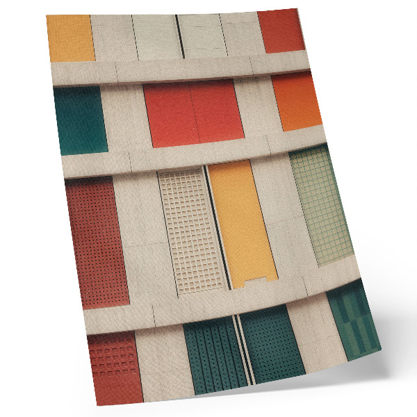 Lienzo decorativo moderno Paneles coloridos, simetría, estilo moderno