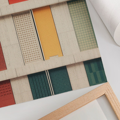 Lienzo decorativo moderno Paneles coloridos, simetría, estilo moderno