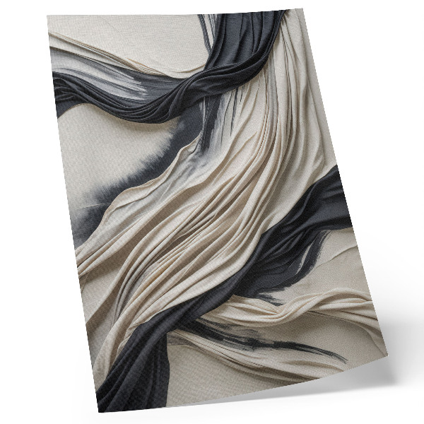 Póster Ondas de tela fluidas con elegancia moderna