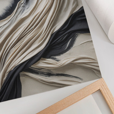 Póster Ondas de tela fluidas con elegancia moderna
