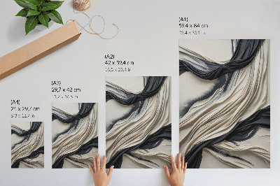Póster Ondas de tela fluidas con elegancia moderna