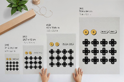 Póster con colores saturados Control de videojuegos minimalismo retro modernidad