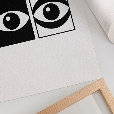 Lámina artística de alta calidad Ojos blancos y negros, simetría moderna, contraste