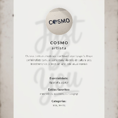 Póster con colores saturados Fondo rosa, letras blancas, estilo moderno