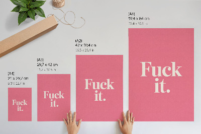 Póster con colores saturados Fondo rosa, letras blancas, estilo moderno
