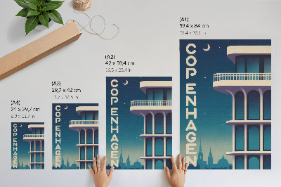 Lámina artística de alta calidad Arquitectura moderna de la ciudad al atardecer