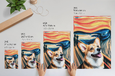 Lienzo decorativo moderno Colores dinámicos, contrastes llamativos, perro adorable