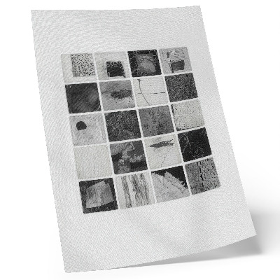 Póster con colores saturados Patrones geométricos en blanco y negro en forma artística