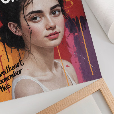 Póster Motivación, energía, dinamismo, retrato de mujer